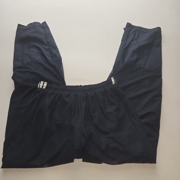 Adidas Track Pants Mens Medium Navy Climalite 3-Stripes Athletic Ankle Zip Gym - Picture 9 of 9